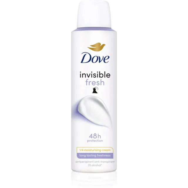 Dove Invisible Fresh antiperspirant ve spreji proti bílým skvrnám 150 ml