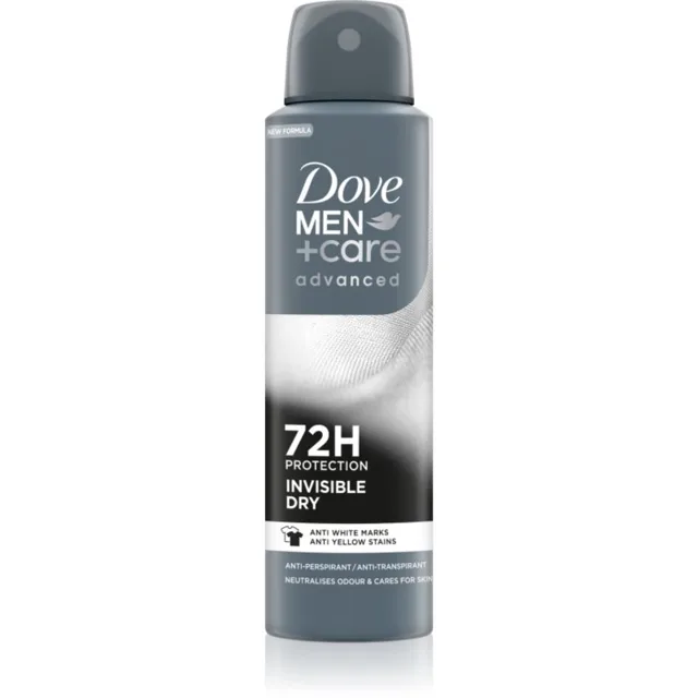 Dove Men+Care Advanced Invisible Dry antiperspirant proti bílým a žlutým skvrnám Invisibile Dry 150 ml