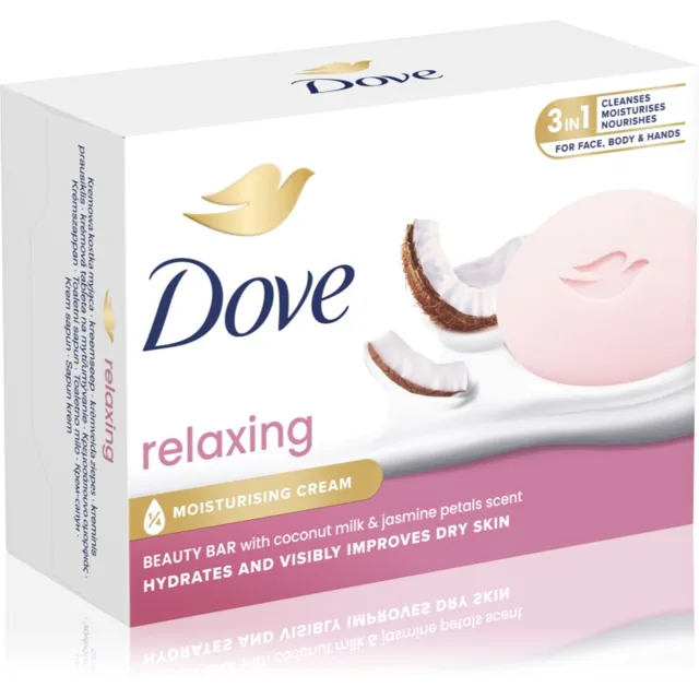 Dove Relaxing Coconut krémová tableta na mytí Coconut milk & Jasmine petals 90 g