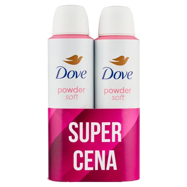 Dove Sada antiperspirantů Powder Soft 2 x 150 ml