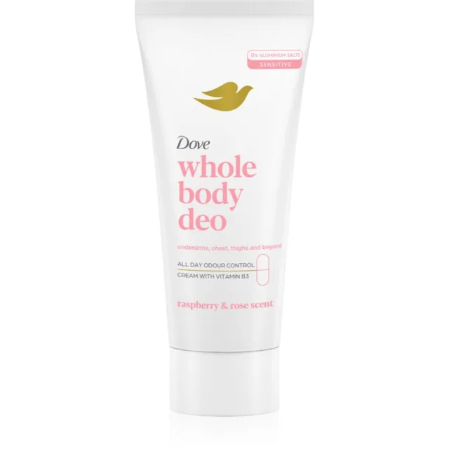 Dove Whole Body Deo Raspberry & Rose krémový deodorant na tělo 75 ml