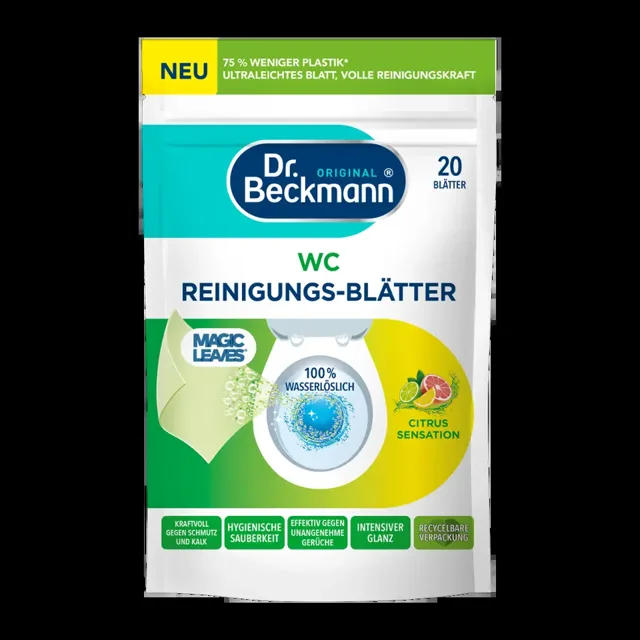 Dr. Beckmann Rozpustné čisticí papírky na WC Citrus Sensation 20 ks