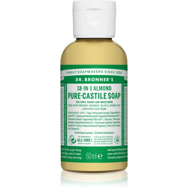 Dr. Bronner’s Almond tekuté univerzální mýdlo 60 ml
