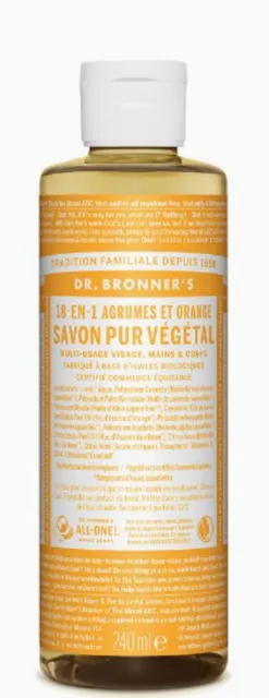 Dr. Bronner's Dr. Bronner’s 18‑in‑1 Čistě rostlinné mýdlo 240ml