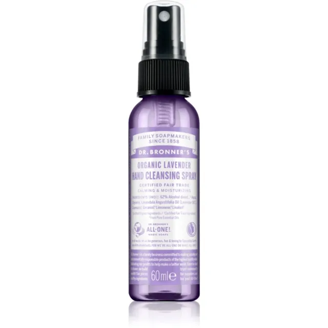 Dr. Bronner’s Lavender bezoplachový čisticí sprej na ruce 60 ml