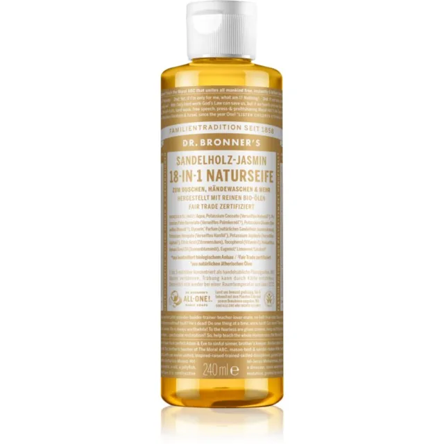 Dr. Bronner’s Sandalwood & Jasmine tekuté univerzální mýdlo 240 ml
