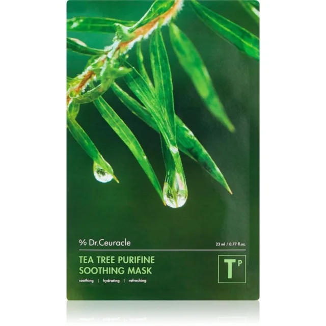 Dr.Ceuracle Tea Tree Purifine Soothing Mask zklidňující plátýnková maska pro problematickou pleť, akné 23 ml