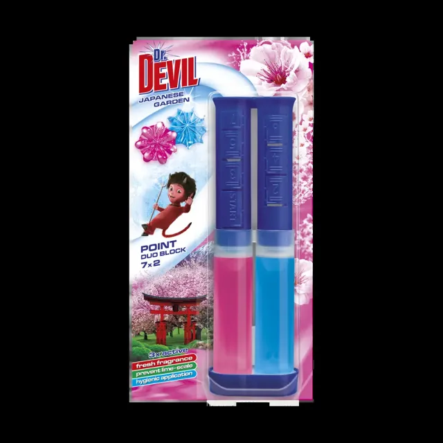 Dr. Devil WC bodový blok Duo Japanese garden 65 ml