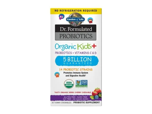 Dr. Formulated organická probiotika pro děti, lesní ovoce, 30 žvýkacích bonbónů