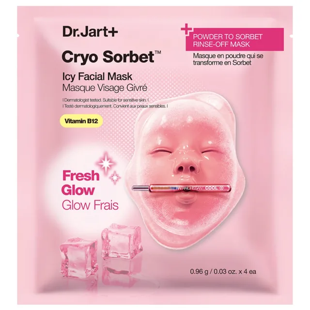 Dr. Jart+ Pudrová maska Cryo Sorbet Icy Facial Mask 4 ks