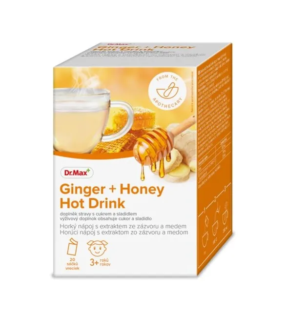 Dr. Max Ginger + Honey Hot Drink 20 sáčků
