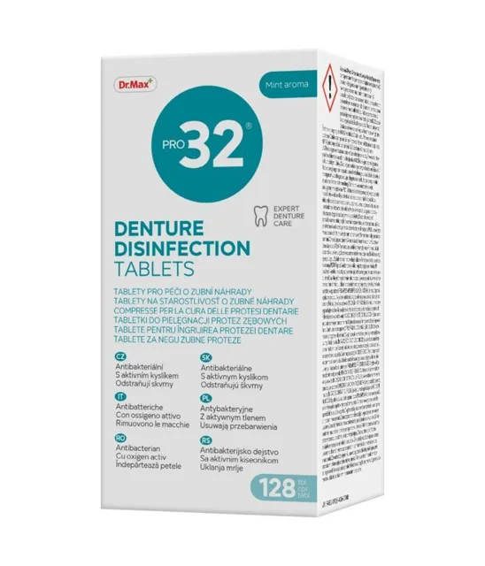 Dr. Max PRO32 Denture Disinfection Tablets 128 tablet