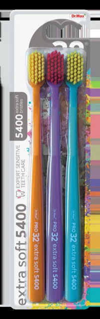 Dr. Max PRO32 Extra soft 5400 zubní kartáček 3 ks
