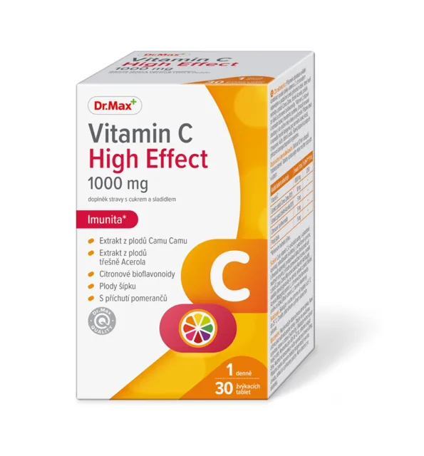 Dr. Max Vitamin C High Effect 1000 mg 30 žvýkacích tablet