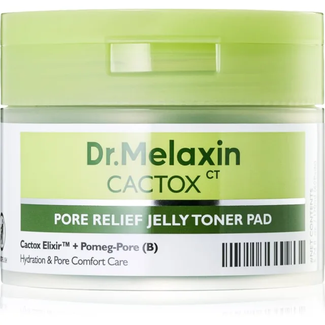 Dr. Melaxin Cactox Pore Relief Jelly Toner Pad tonizační polštářky pro vyhlazení pleti a minimalizaci pórů 60 ks
