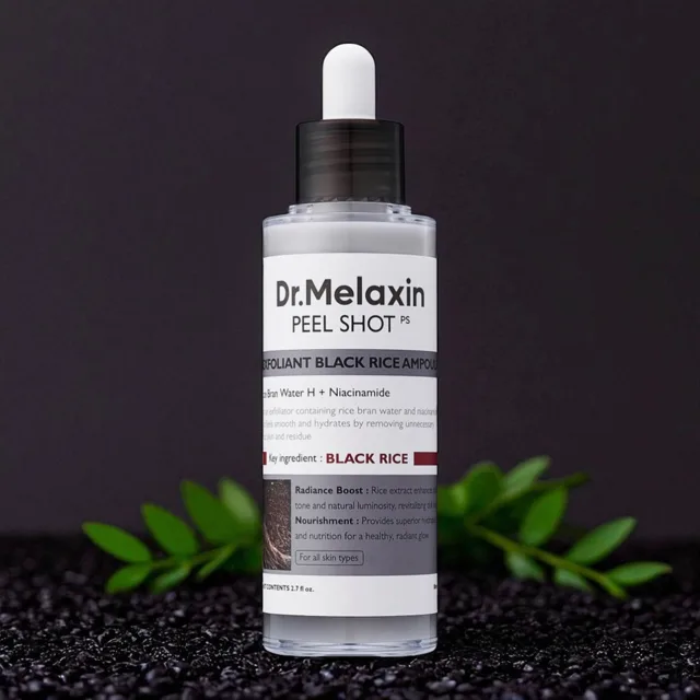 Dr. MELAXIN DR.MELAXIN - Peel Shot Exfoliating Black Rice Ampoule - Exfoliační Ampulka s vodou z rýžových otrub - 80 ml
