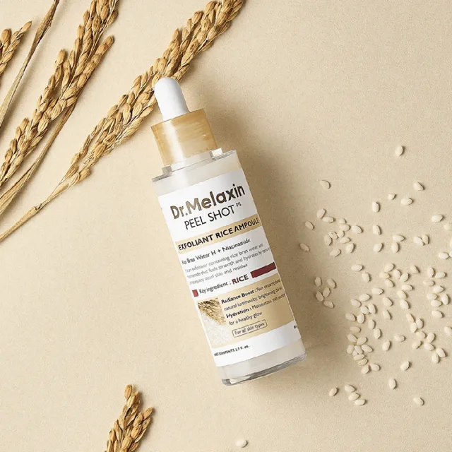 Dr. MELAXIN DR.MELAXIN - Peel Shot Rice -  Exfoliační ampule s extraktem z bílé rýže - 80 ml