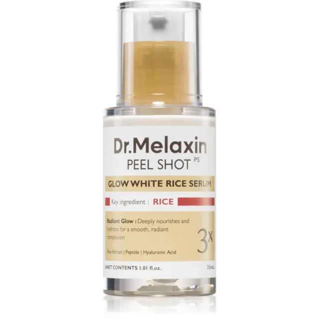 Dr. Melaxin Peel Shot Glow White Rice Serum regenerační a rozjasňující sérum s exfoliačním účinkem 30 ml