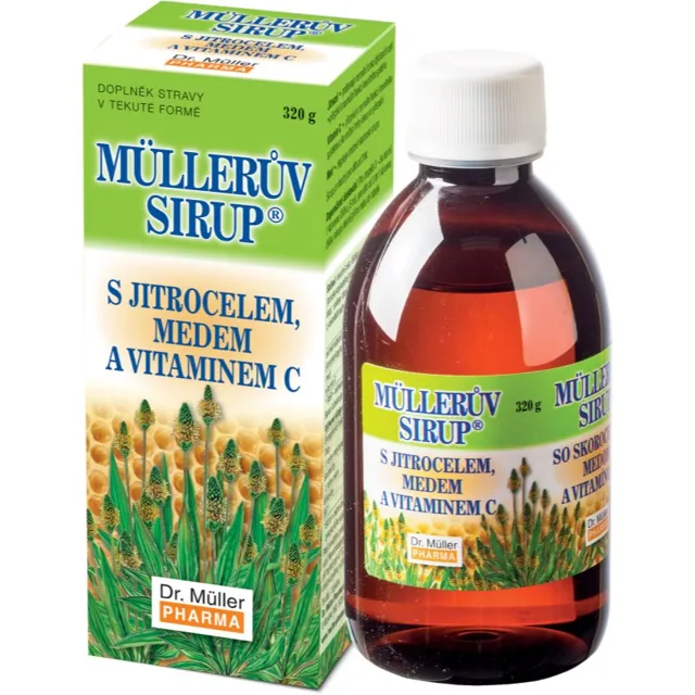 Dr. Müller Müllerův sirup® s jitrocelem, medem a vitaminem C sirup pro podporu imunitního systému 245 ml