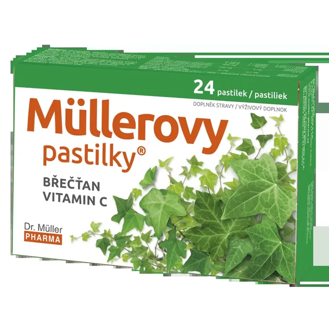 Dr. Müller Pharma Müllerovy pastilky s břečťanem 24ks