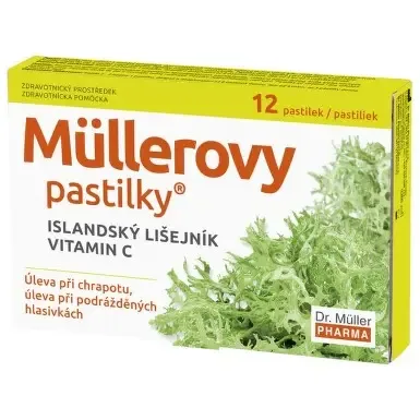 Dr. Muller Pharma Müllerovy pastilky s islandským lišejníkem 12 pastilek