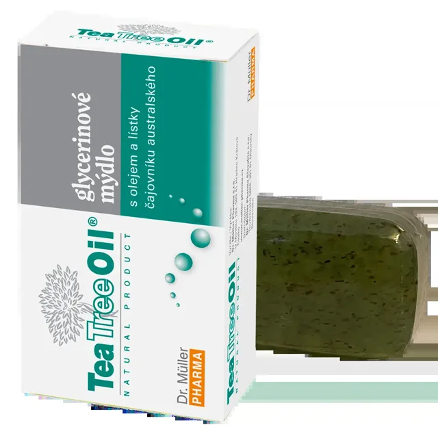 Dr. Müller Tea Tree Oil mýdlo s lístky čajovníku australského 100 g