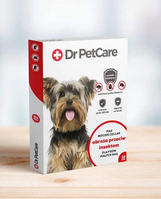 Dr PetCare MAX Bio Cide Collar Obojek proti klíšťatům a blechám pro malé psy 38 cm