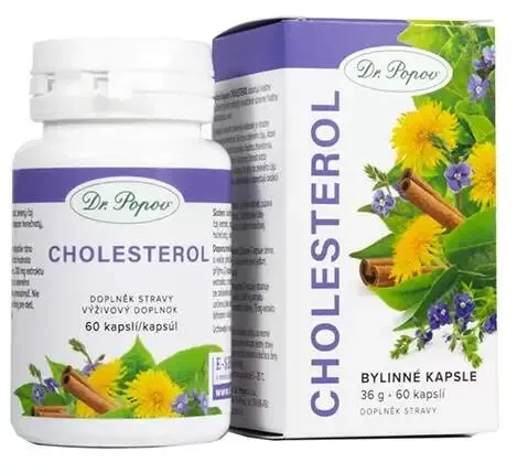 Dr. Popov Bylinné kapsle Cholesterol 60 kapslí