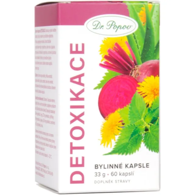 Dr. Popov Bylinné kapsle Detoxikace kapsle pro podporu detoxikace organismu 60 cps