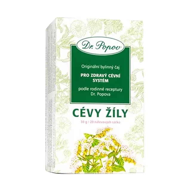 DR. POPOV Čaj cévy žíly 20 nálevových sáčků