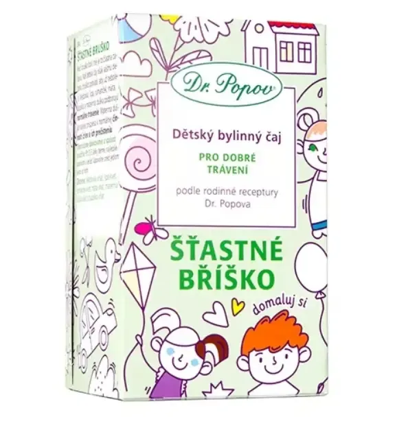 Dr.Popov Dětský bylinný čaj-Šťastné bříško 20 x 1.5g
