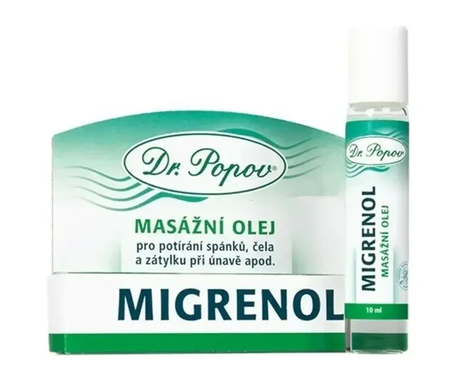 Dr.Popov Migrenol roll-on masážní olej 10 ml