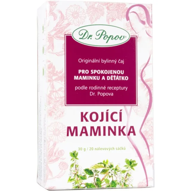Dr. Popov Originální bylinný čaj Kojící maminka bylinný čaj pro podporu kojení 20 ks