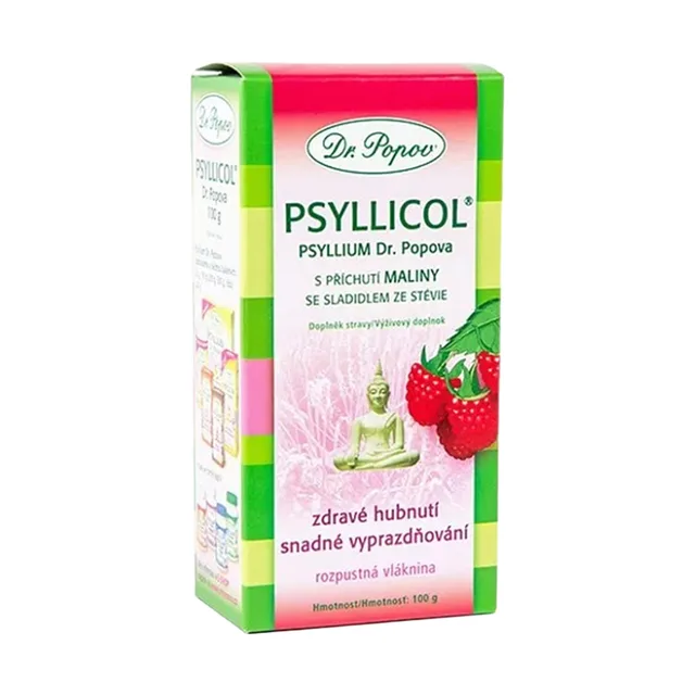 DR. POPOV Psyllicol s příchutí maliny 100 g