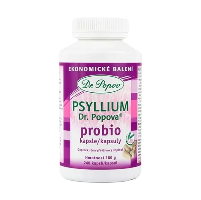 DR. POPOV Psyllium probio 120 kapslí