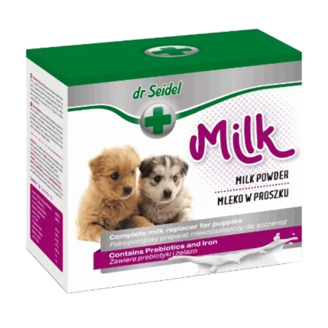 DR SEIDEL Milk powder 300 g plnohodnotný náhradní mléčný preparát bez lahve pro štěňata
