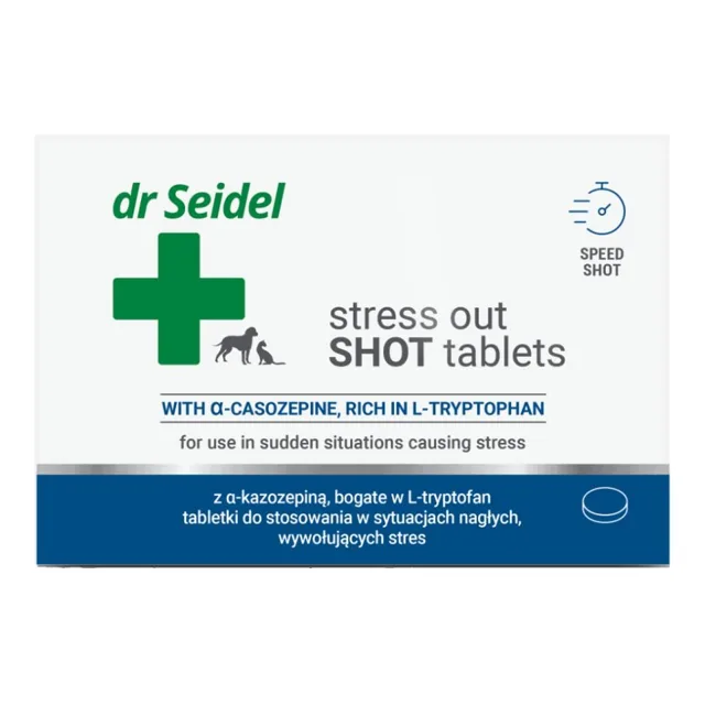 DR SEIDEL Přípravek uklidňující Stress out SHOT tablety pro psy a kočky 10 tablet