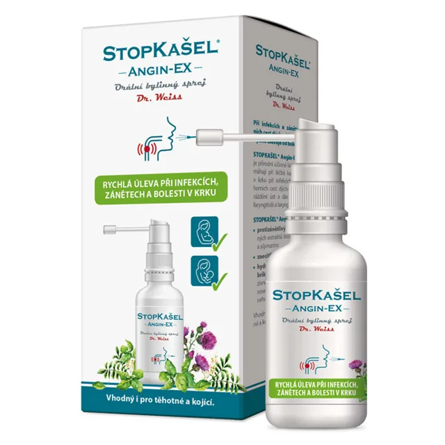DR. WEISS Stopkašel Angin-ex sprej na bolest v krku 30 ml
