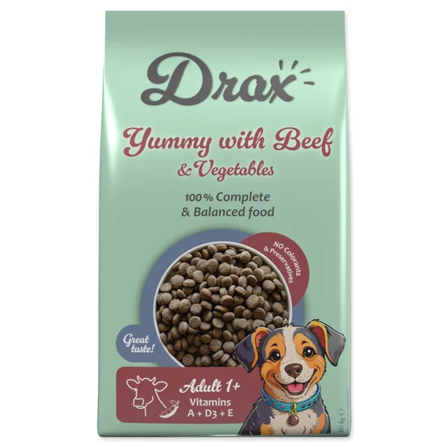 Drax Krmivo Adult s hovězím a se zeleninou 10kg