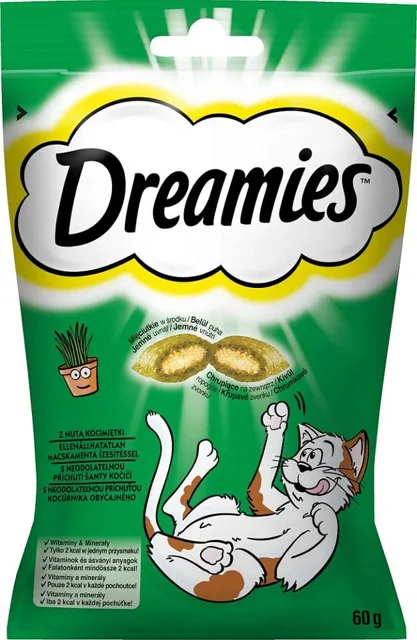 DREAMIES 60 g kočičí pamlsek s nádechem kočičí trávy