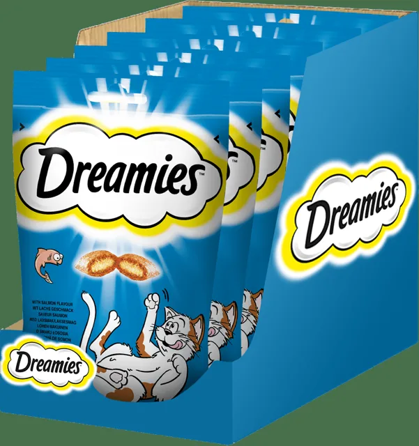 DREAMIES 6x60 g pochoutka s lahodným lososem pro vaši kočku