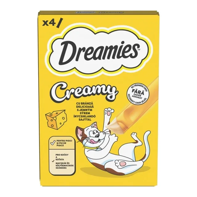 Dreamies Creamy pochoutka se sýrem 4x10 g