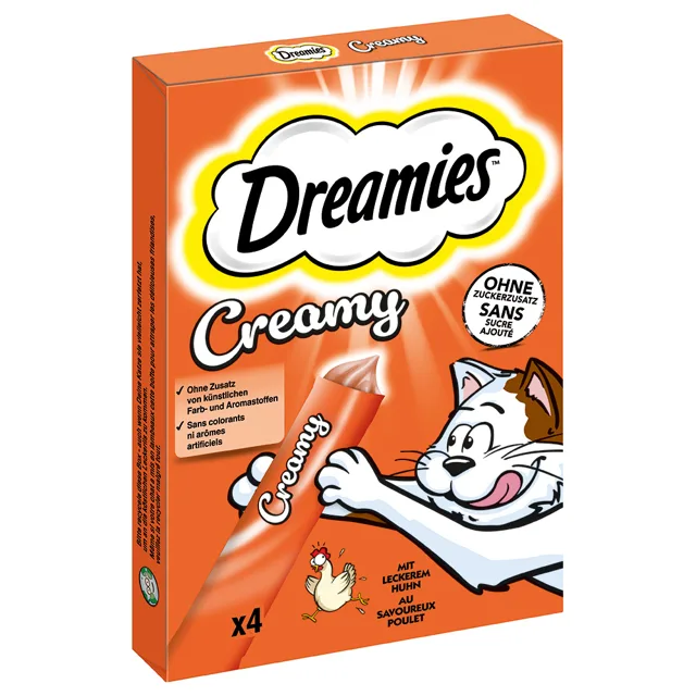Dreamies Creamy Snacks - výhodné balení: sýr 44 ks (44 x 10 g)