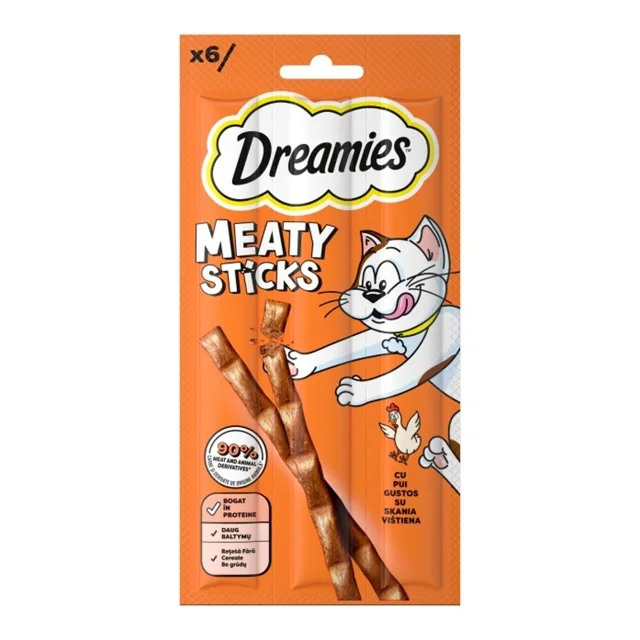 Dreamies Meaty Sticks pochoutka s kuřecím 30 g