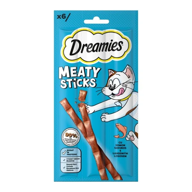 Dreamies Meaty Sticks pochoutka s lososem 30 g
