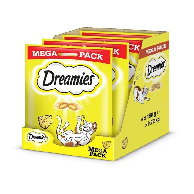 DREAMIES Mega Pack 4x180 g pamlsek s lahodným sýrem pro vaši kočku