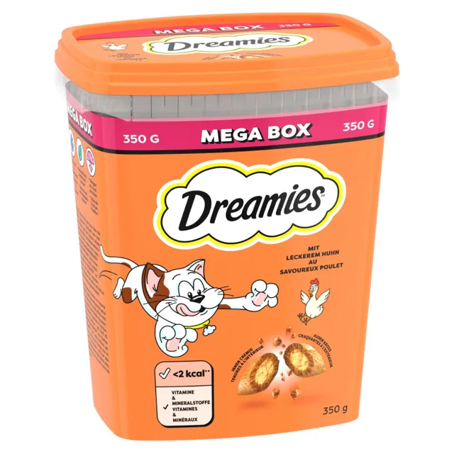 Dreamies megabalení - výhodné balení kuřecí (2 x 350 g)