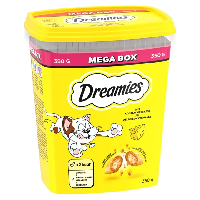 Dreamies megabalení - výhodné balení se sýrem (4 x 350 g)