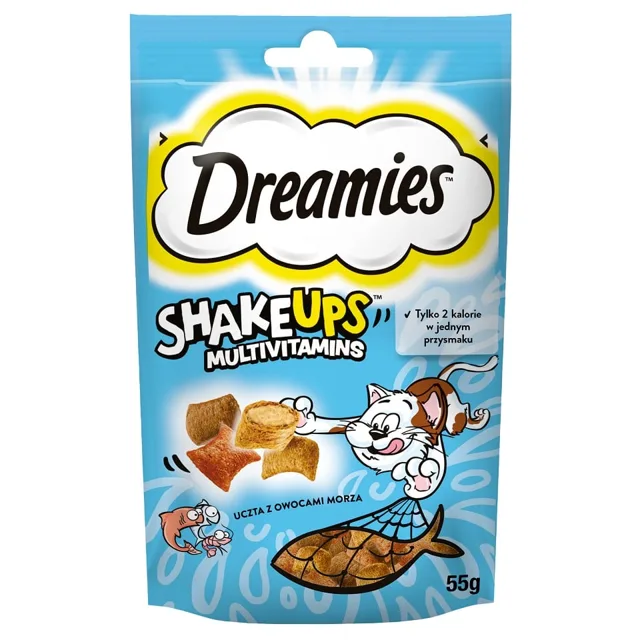 DREAMIES ShakeUps Multivitamins 55g pochoutka z mořských plodů pro kočky