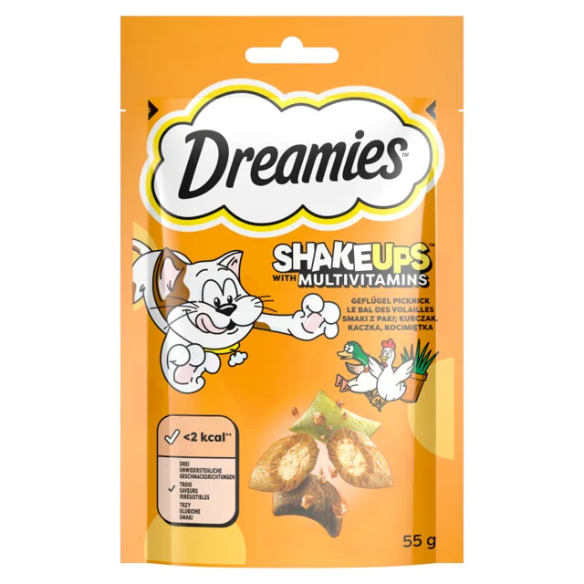 Dreamies Shakeups Multivitamins Snacks - drůbeží piknik (2 x 165 g)